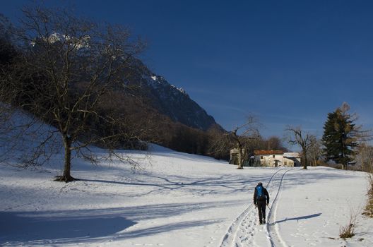 In inverno al rifugio Giovanni Riva