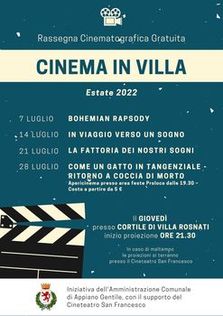 Villa Rosnati, ultimo cineforum all’aperto
