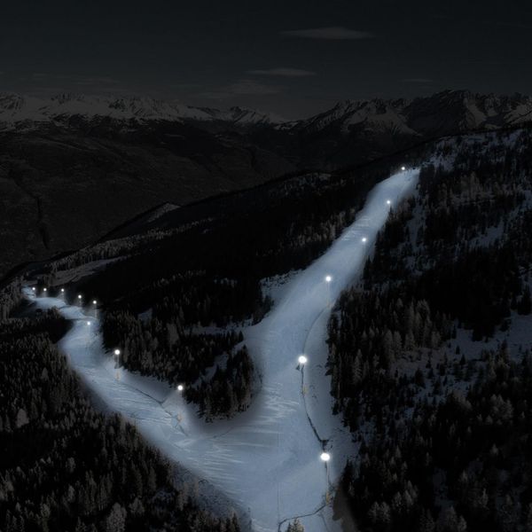 Ad Aprica la pista da sci in notturna da record