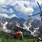 63 Dalla rustica croce lignea splendida vista sulle Piccole Dolomiti Scalvine.JPG
