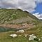 64 Vista panoramica sul Lago Moro con Corno Stella a dx e Passo di Valcervia a sx che andiamo a salire.jpg
