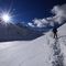 La bella traccia nella neve all' Alpe Neel...