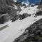 resti di neve sul ghiaione destinati a scomparire