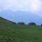 Le Baite di Val Vedra e lo sfondo del Monte Alben...