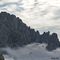 La cresta seghettata della Grignetta dal canalone di Val Cassina...